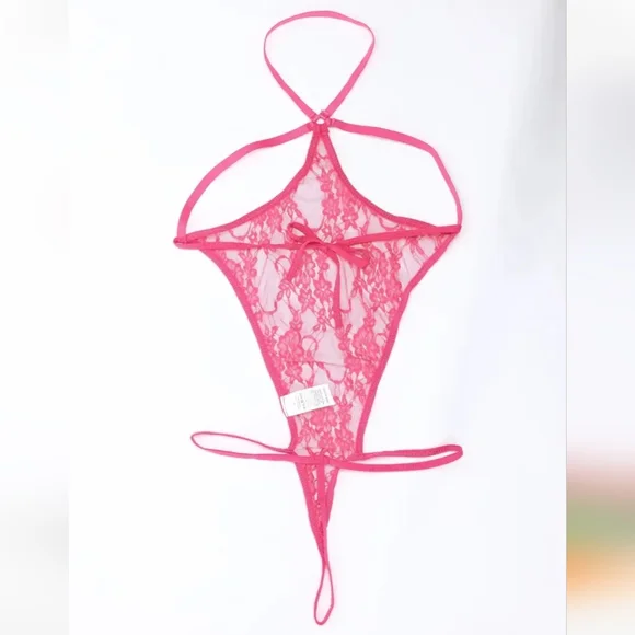 Hot Pink G-string Bodysuit Skimpy NIP - Picture 3 of 5